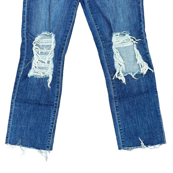 Lagence Jeans Womens Distressed High Rise Ankle Stretch Straight Leg Raw Hem 27 - Picture 4 of 7